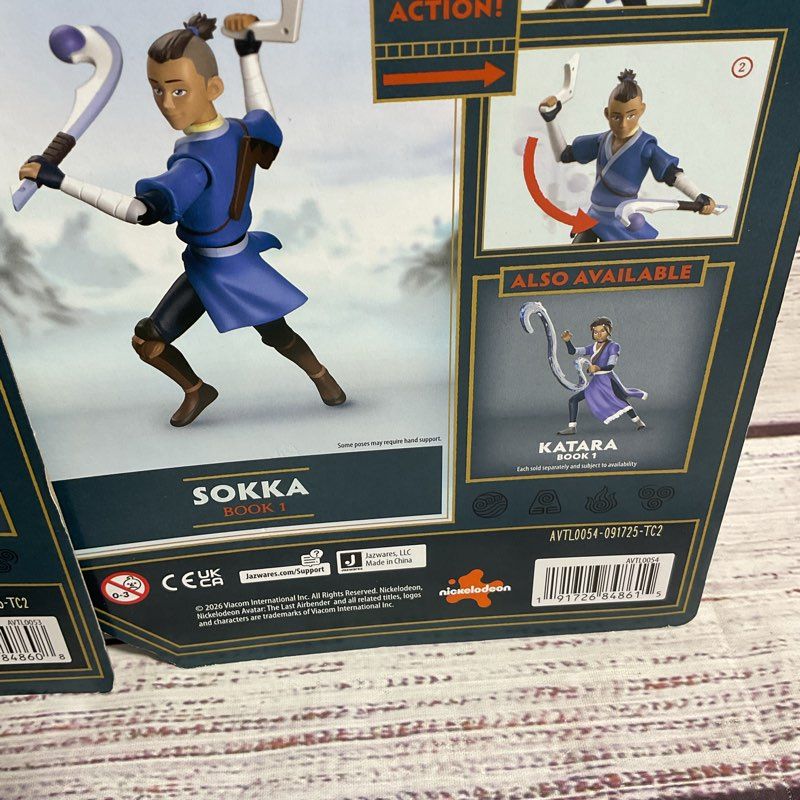 Nickelodeon Avatar The Last Airbender Katara/Sokka Book 1 Jazwares Figure Bundle
