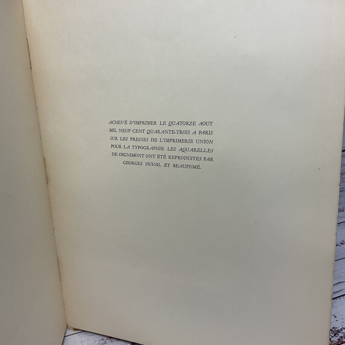 Des Goûts Et Des Couleurs Sacha Guitry 1945 France Dignimont Limited ED 980