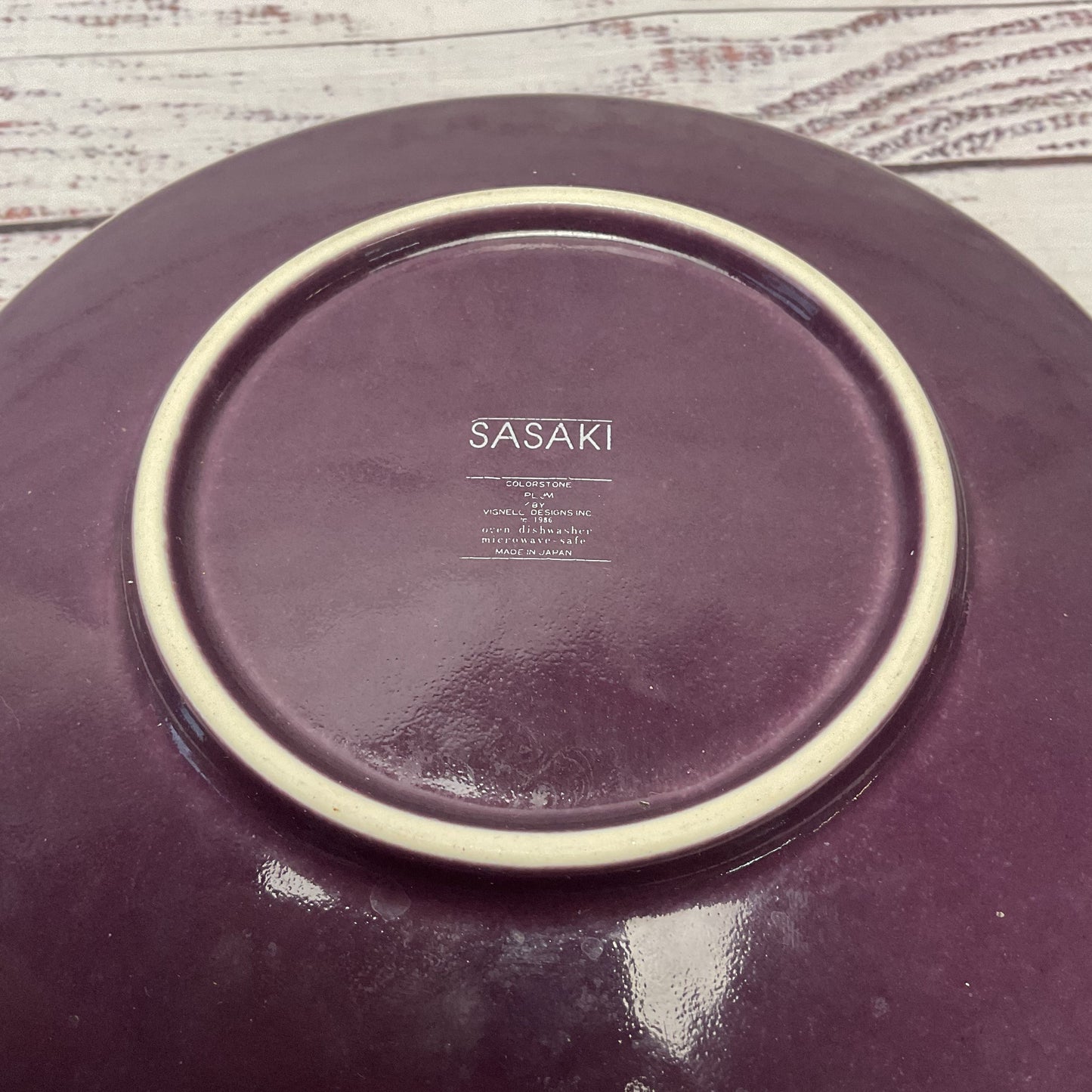 Sasaki Colorstone Plum Purple 7.5" Salad Plates Lot Of 3