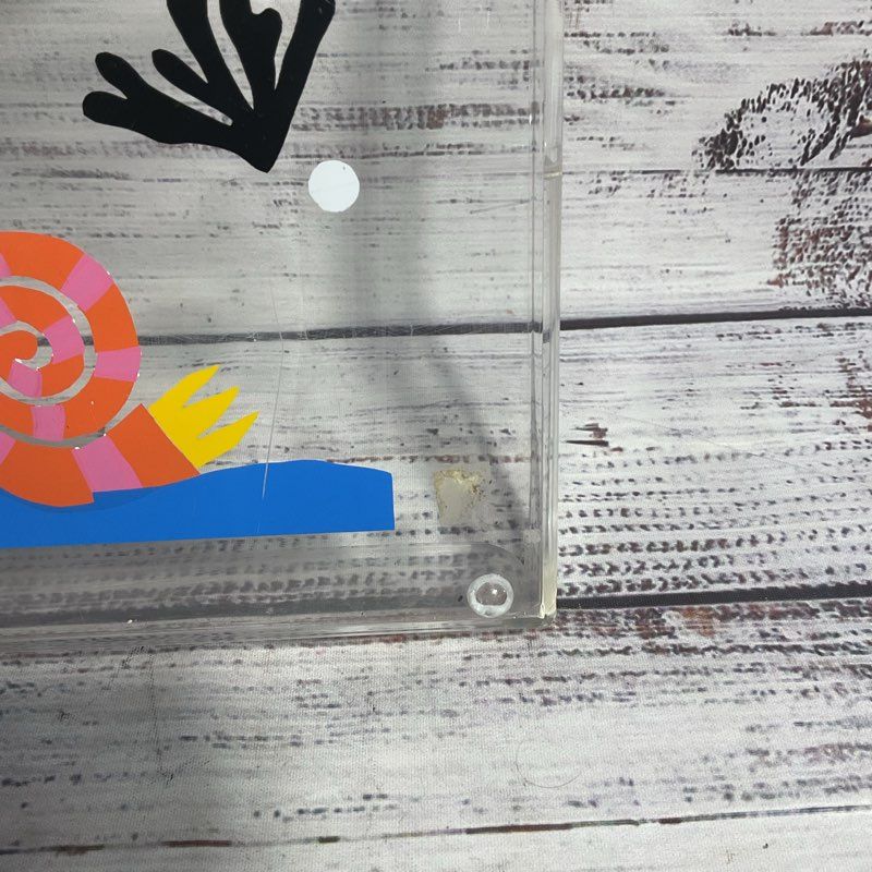 VTG. Dept 56 Clear Acrylic Fish Motif 16" Serving Tray