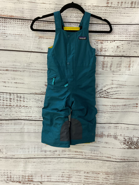 Patagonia H2No Children Toddler Blue Snow Pile Bib - Size 2T