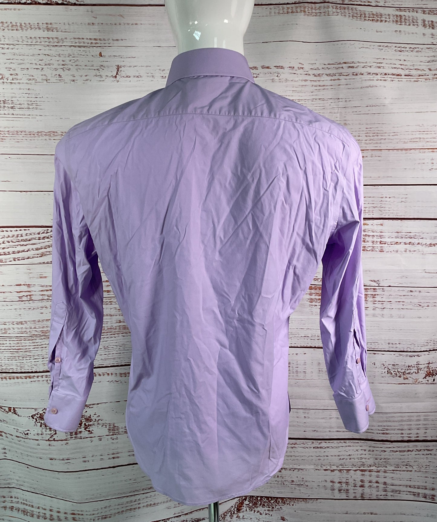 Liberty Shirt Co 3/4 Sleeve Dress Shirt Solid Purple