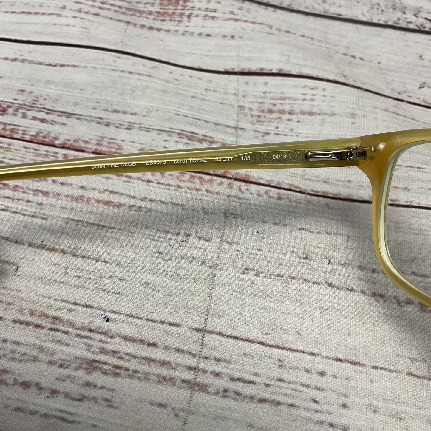 Bebe Topaz Brown Yellow Frame Glasses - Size 52 17 Frames and Case Only*