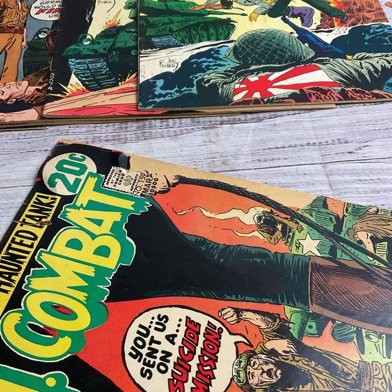 Vintage 8 Pc. G.I. Combat 1970s Dc Army Comic Lot