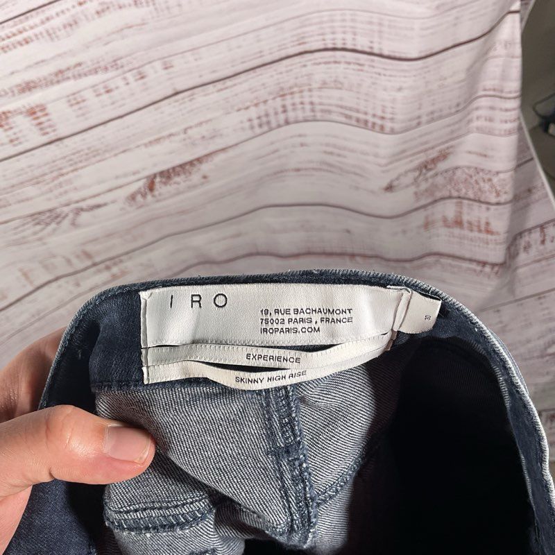 IRO Experience Dark Wash Distressed Ankle Denim WM22THIO Blue Jeans - Size 30