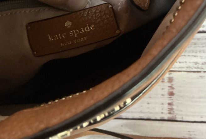 Women's Kate Spade Brown Pebbled Leather Leila North Crossbody Bag