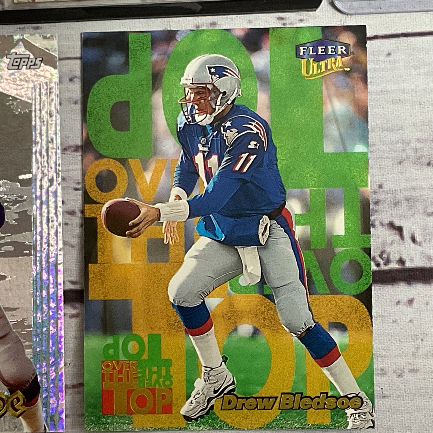 5 DREW BLEDSOE Draft, Rookie Football Cards-Fleer, Topps, Upper Deck, Skybox