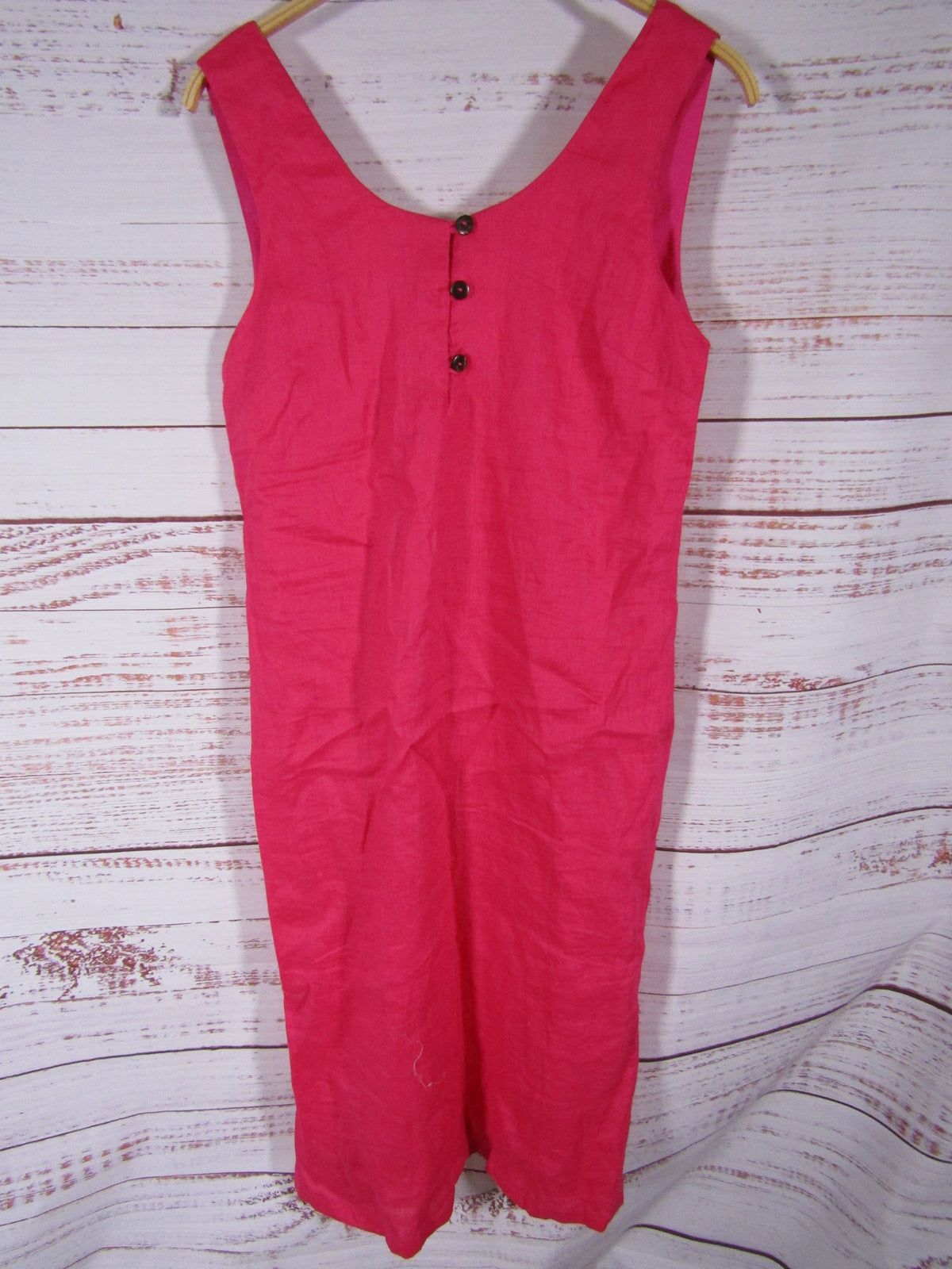 Mondo Bellissimo Women's Vibrant Pink Linen Shift Dress Size M