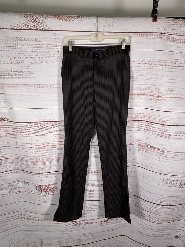 Ralph Lauren Collection Purple Label Women's Striped Dress Pants Wool Size 4