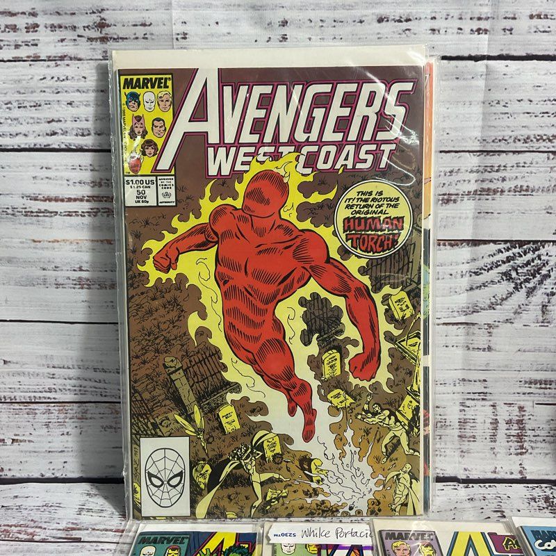 Lot Of 8 Vintage Avengers West Coast Ungraded 90s Superhero Comics