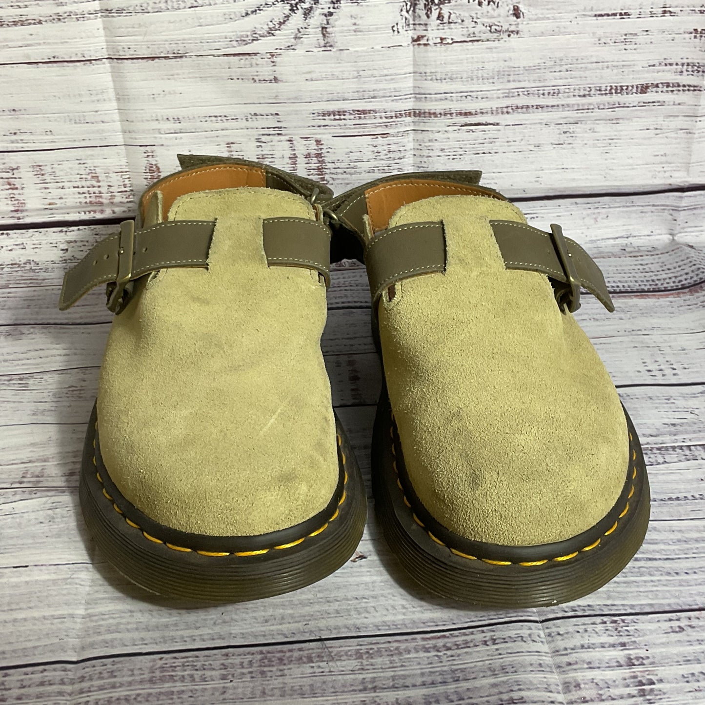 DR. MARTEN'S Jorge II Unisex Beige Khaki Slip-On Shoes- SZ 11M/12W