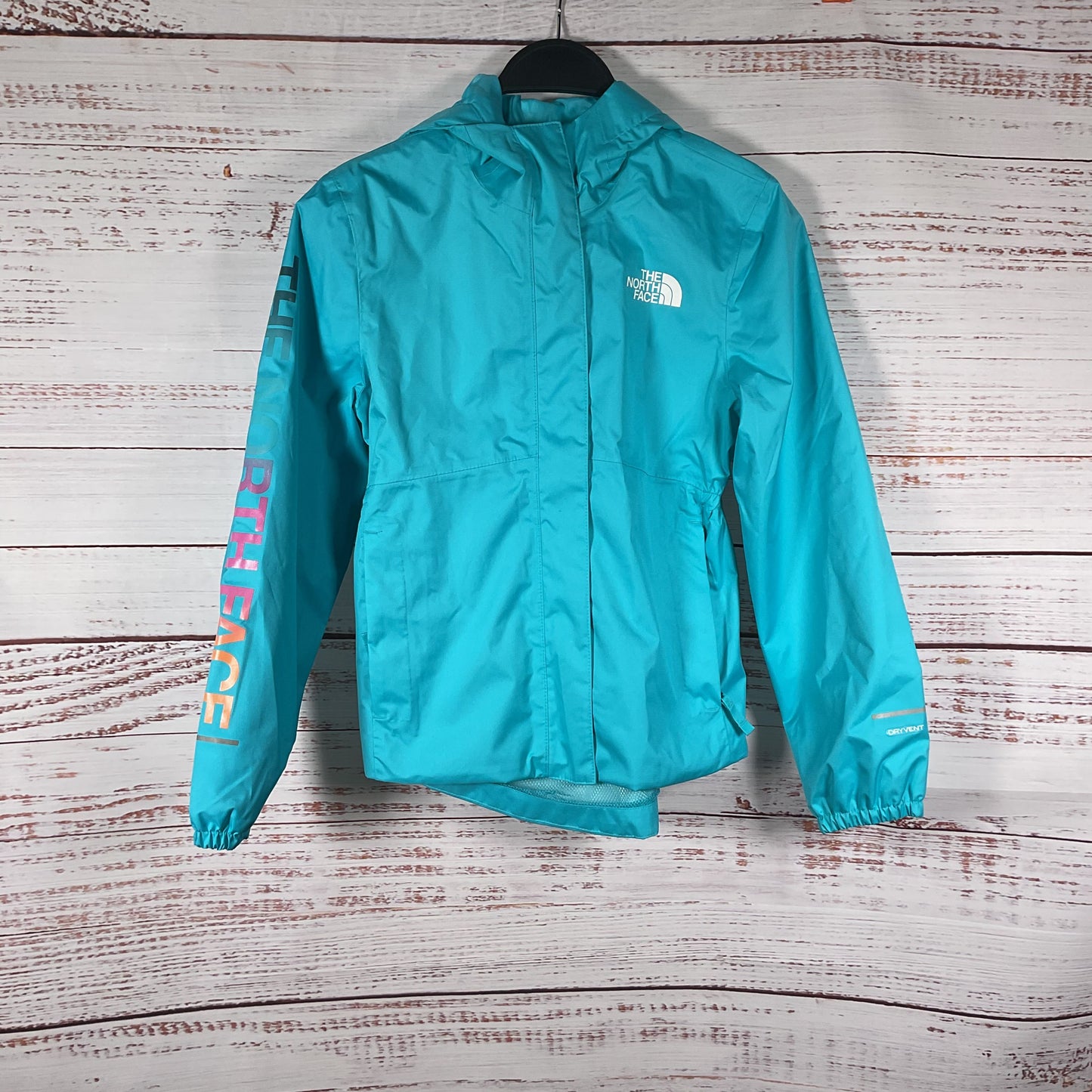 The North Face Teal Scuba Blue Antora Dry Vent Rain Jacket - Girls Size M 10