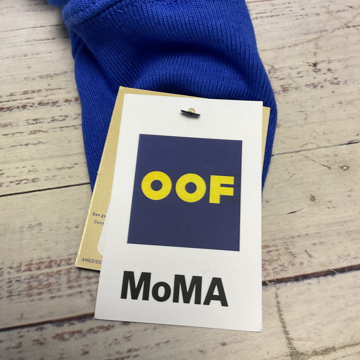 Champion MoMA Ed Ruscha OOF Blue Reverse Weave Hoodie Mens Jacket - Size L New