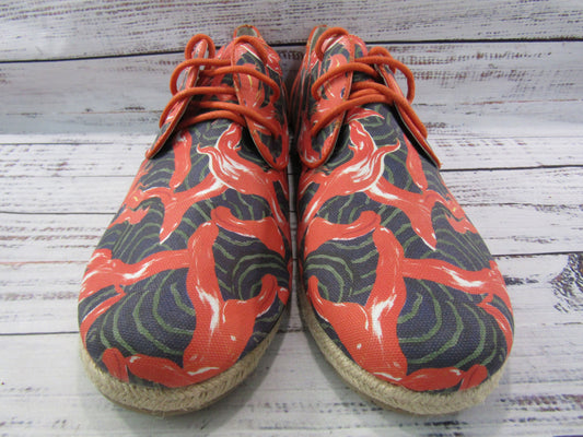 Icon Kylie Women's Multi-Color Floral Canvas Espadrille Sneakers Size 11