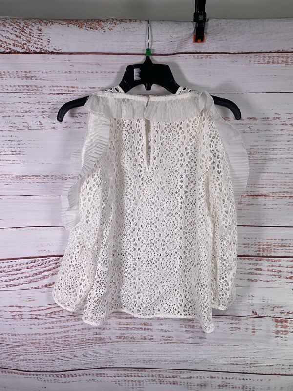 Sandro Bonnie Cold Shoulder White Lace Top Women’s Size 0