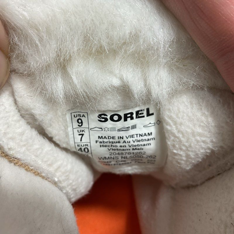 Sorel ONA RMX Glacy Faux Fur Lined Beige Snow Boot Women's Size 9 US