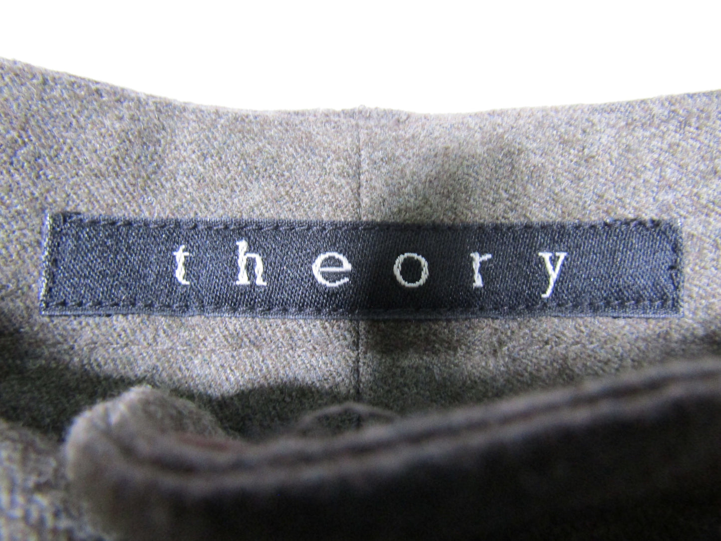 Theory Women's Green Wool Blend Trouser Pants Size 4