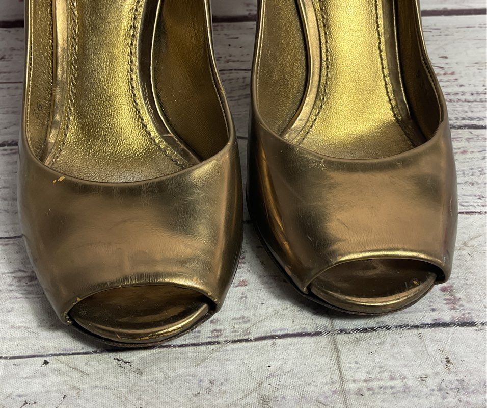 Dolce & Gabbana Patent Leather Pump Heels Bronze 36