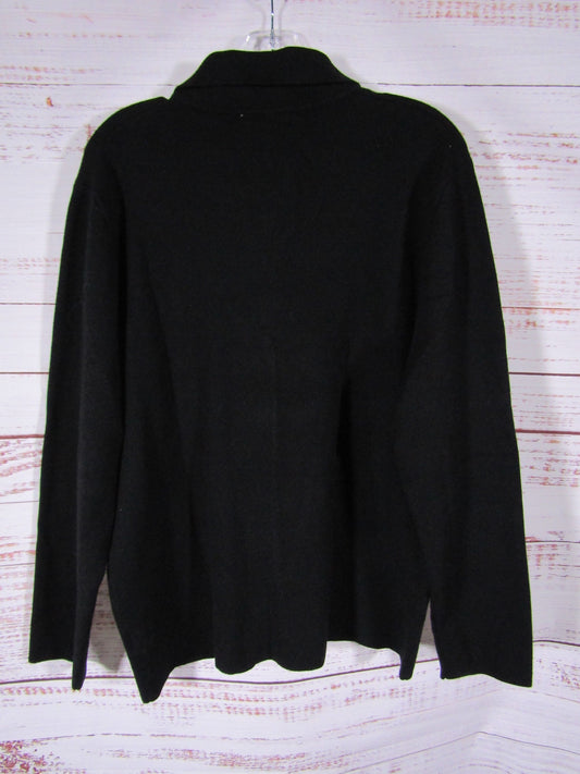 Jason Wu Women's Black Full Zip Sweater Jacket Size L