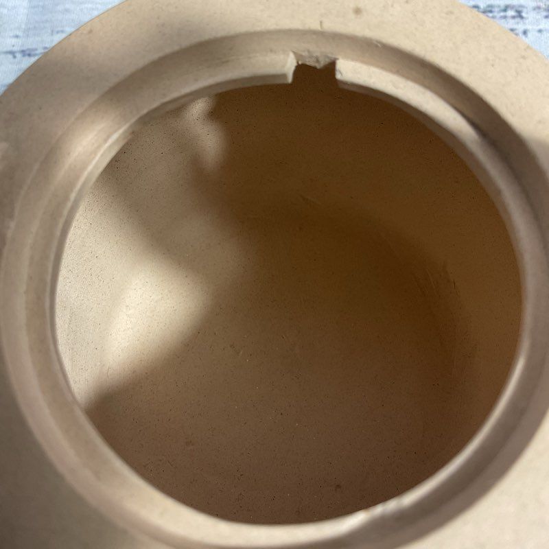 Chinese Yixing Zisha Tan Clay Mini 5" Barrel Tea Pot