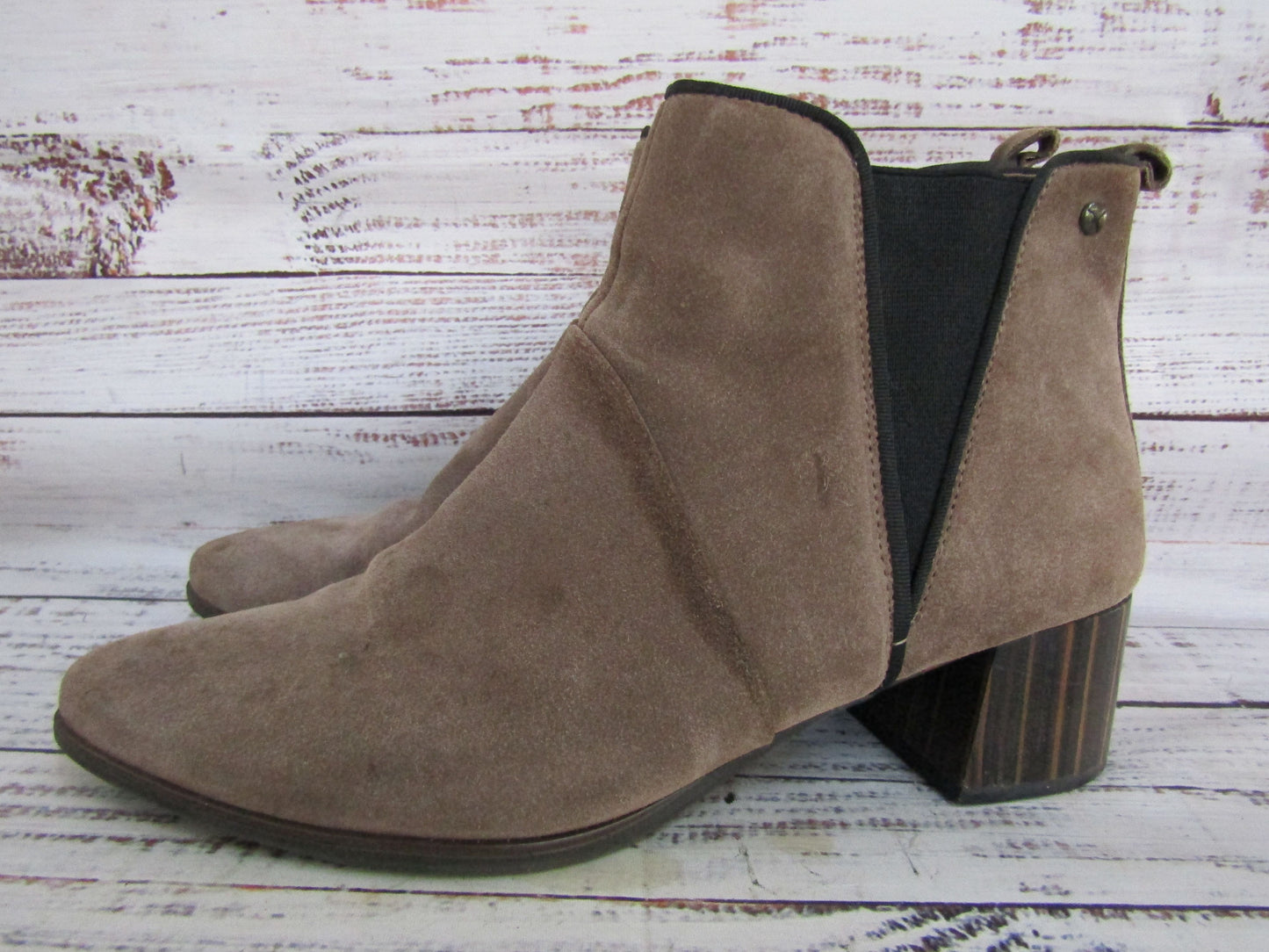Pikolinos Women's Distressed Brown Suede Chelsea Boots Size 10