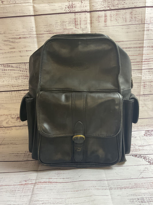 Dakota Tumi Black Leather Backpack