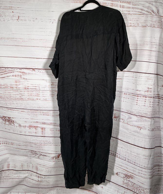 Women's Rebecca Minkoff Blue Short Sleeve Zip Up Jumpsuit Size XXL