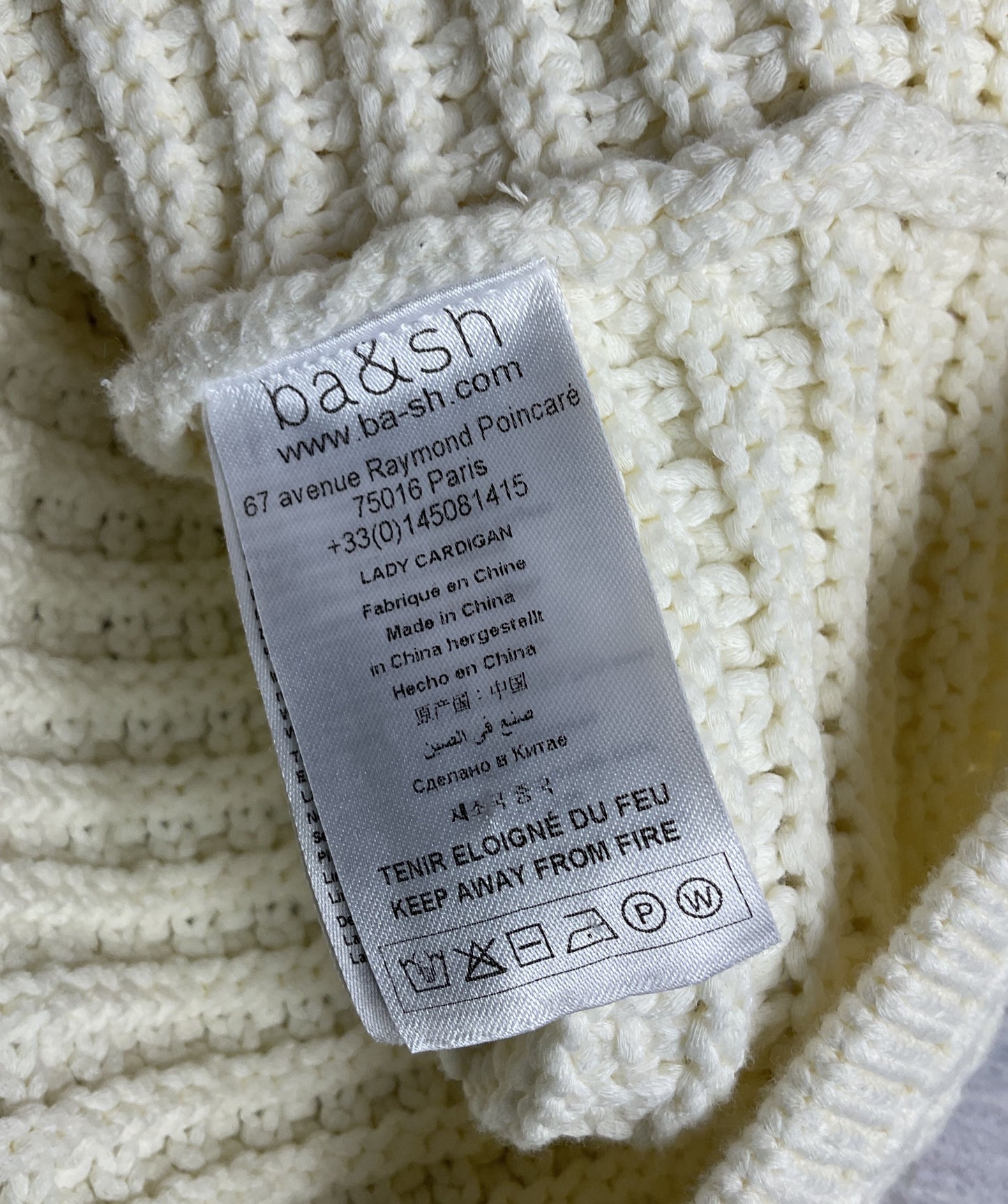 Ba&sh Gaspard Cotton-Blend Cardigan Cream 2