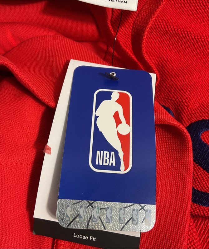 NWT Men's Nike NBA Fleece Pullover 'Philadelphia 76ers Courtside Red Size M