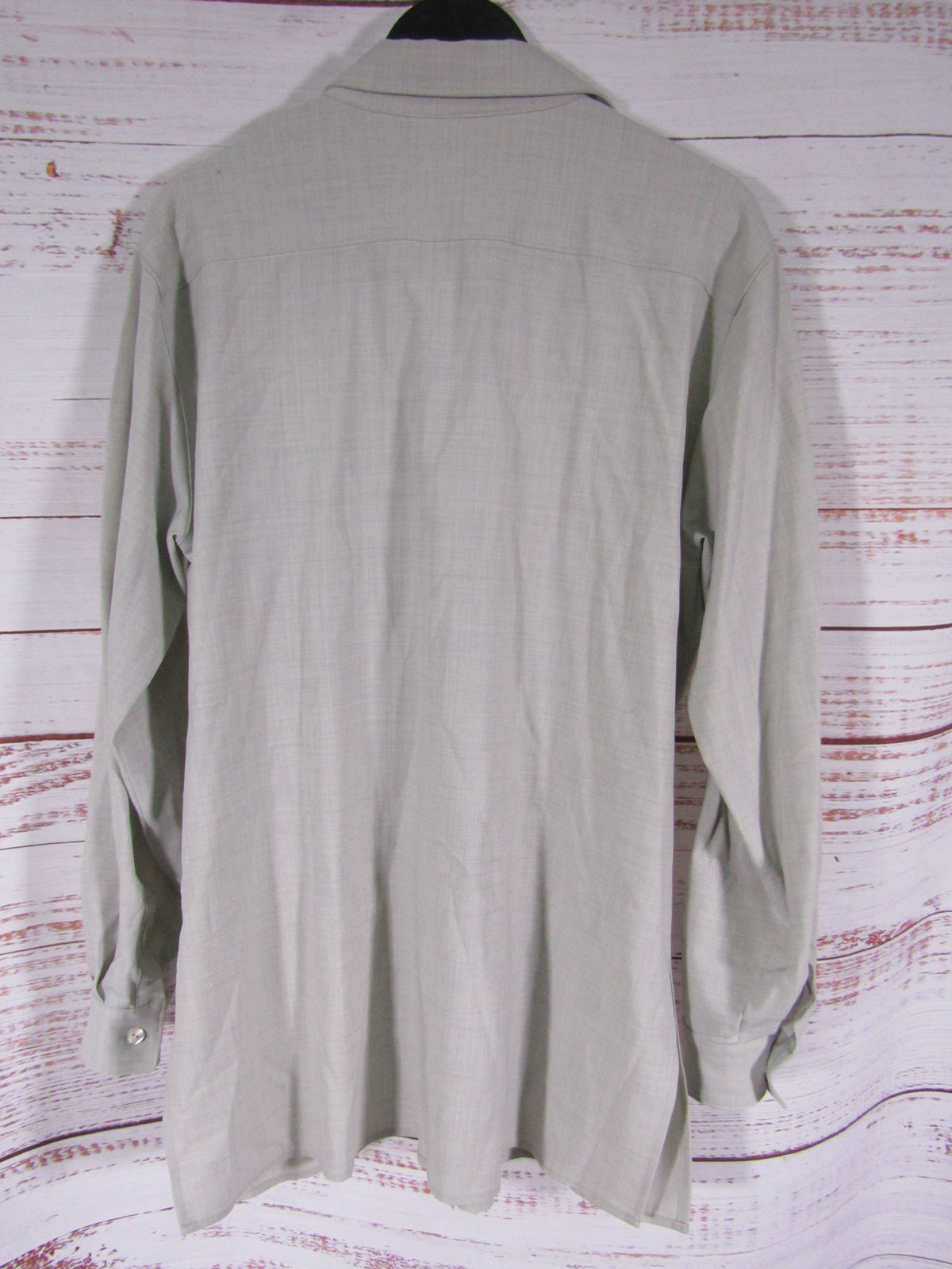 Max Mara Women's Gray Wool Blend Button Down Tunic Blouse Size 8 Made in Italy