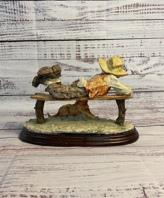 Vintage Duncan Royale Little Boy Petting Dog Collectible