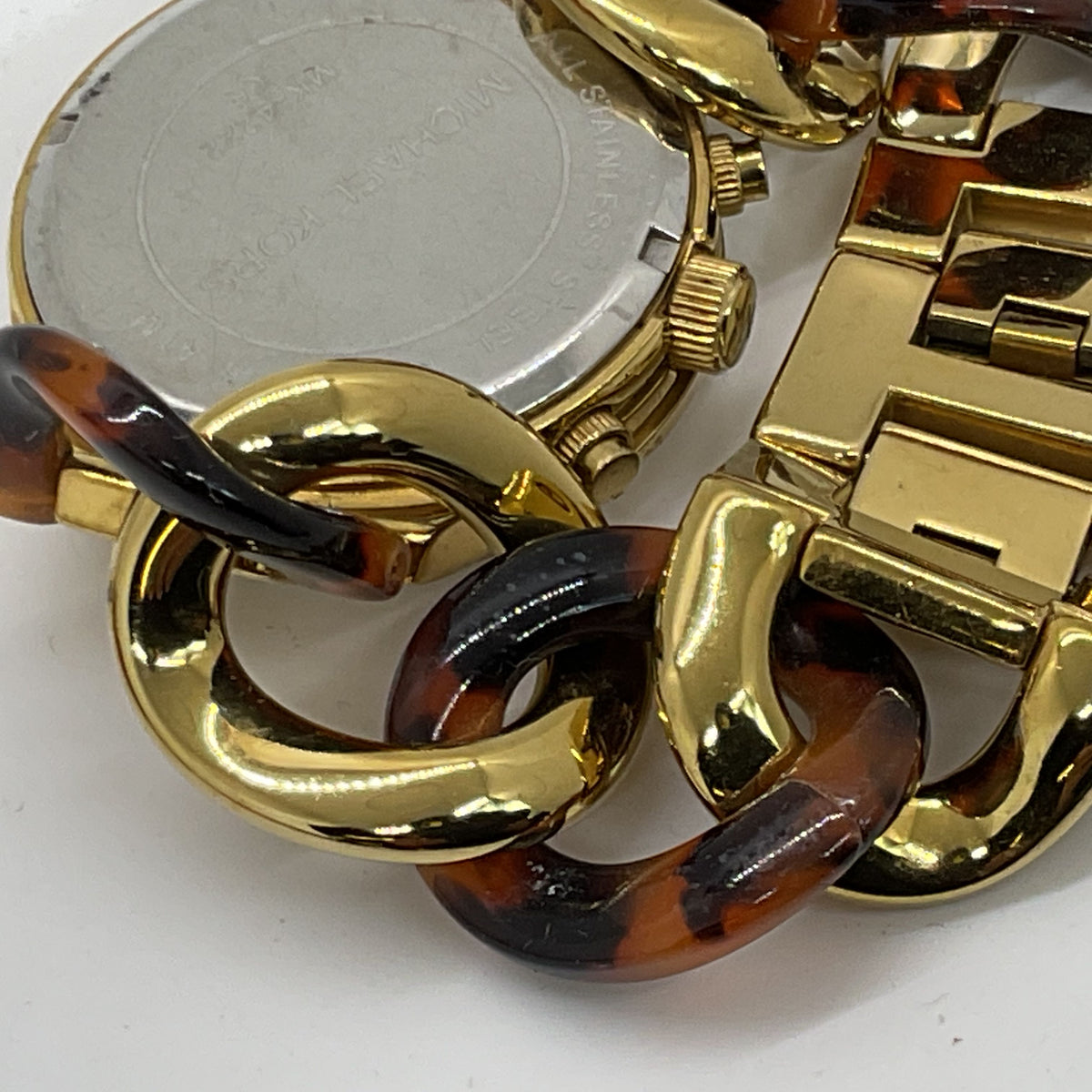 MICHAEL KORS MK-4222 Women's Gold Tone & Lucite Chronograph Watch