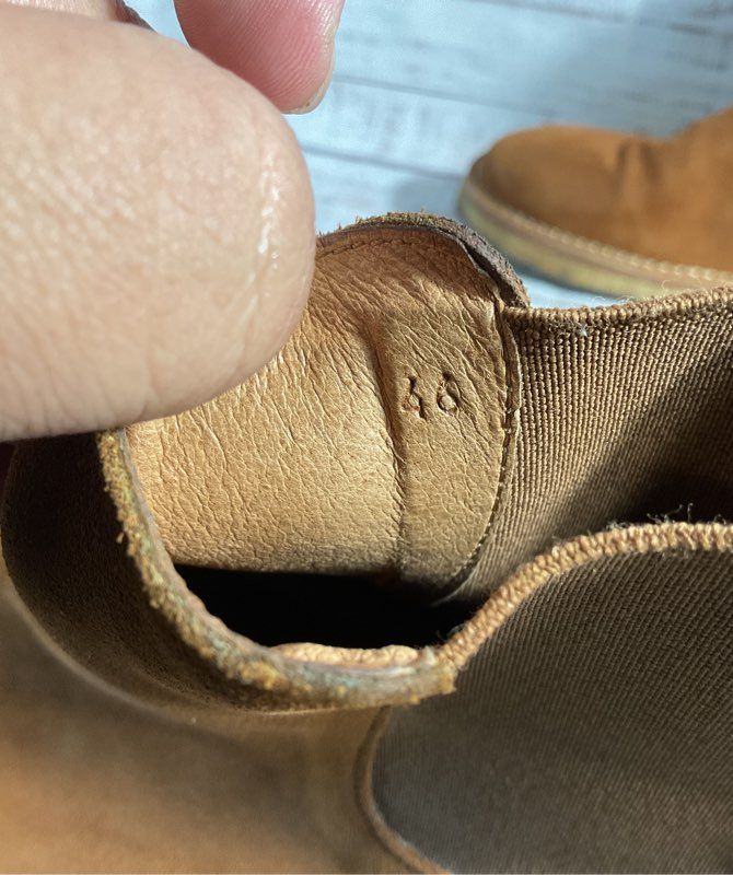 Folk Men's Brown Suede Leather Chelsea Boots SIZE 46 EU / 12 US