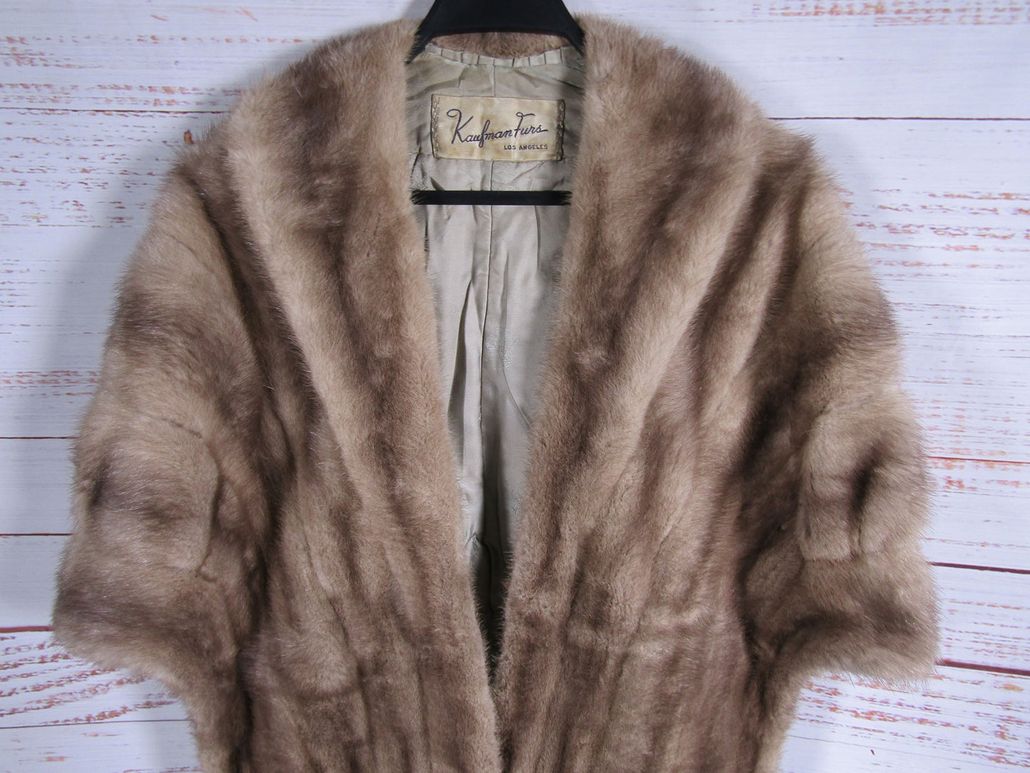 Vintage Kaufman Furs Women's Brown Mink Fur Shawl O/S