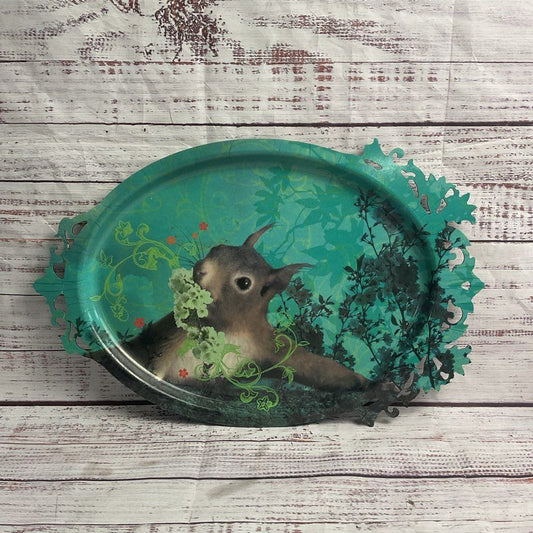 VTG. Ibride 16" Squirrel Tray W/ Scrollwork Made In France