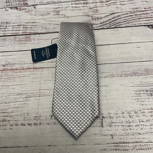 Charles Tyrwhitt Silver Grey Puppytooth Silk Neck Tie - Size 58"