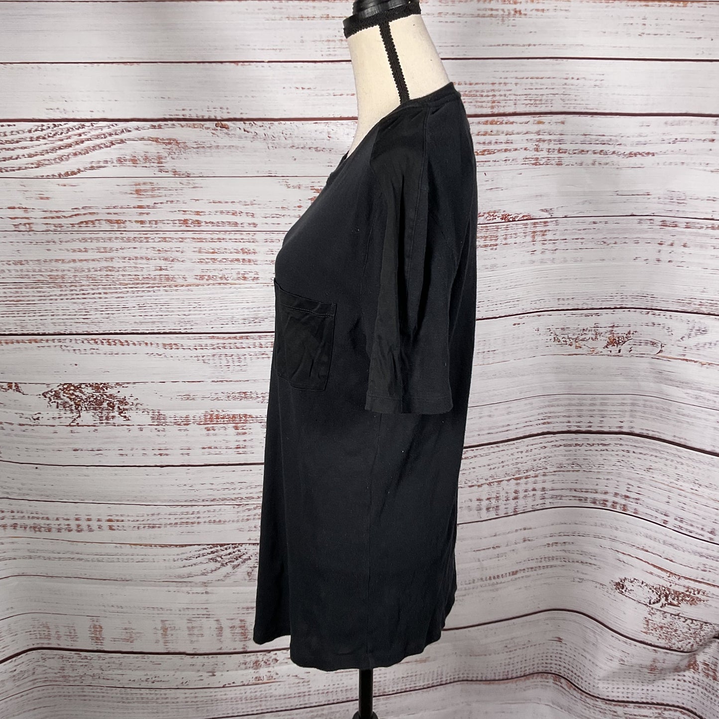 Helmut Lang Black Short Sleeve Front Pocket T-shirt - Size M