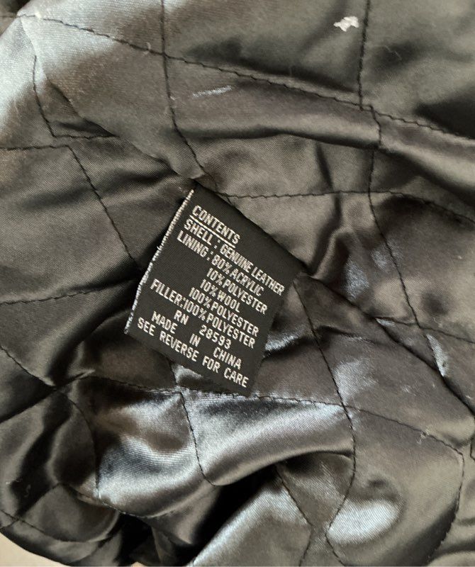 Men's Vintage Members Only Black Leather Jacket Size L