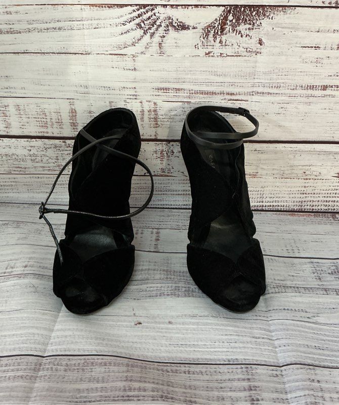 Women's Casadei Velvet Cross Ankle Straps Heel Stiletto Size 7B