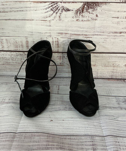Women's Casadei Velvet Cross Ankle Straps Heel Stiletto Size 7B