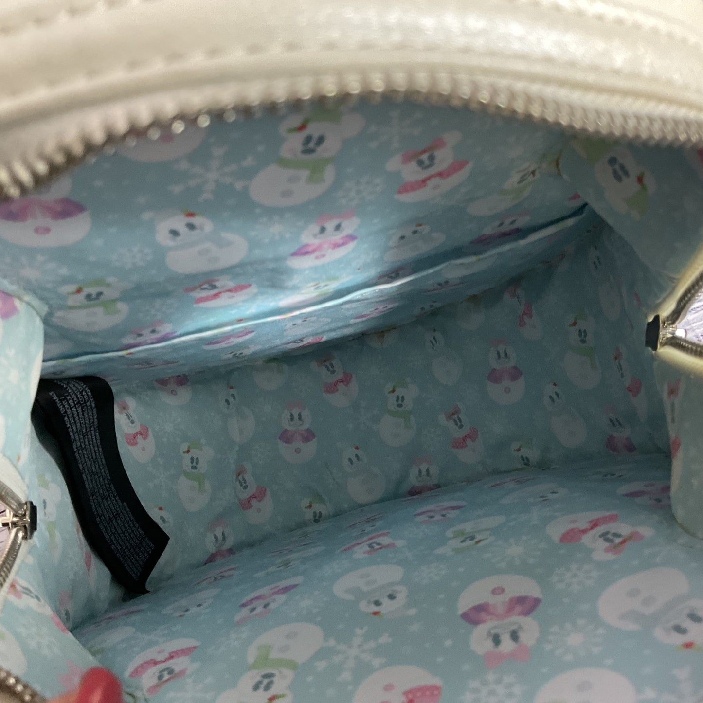 NWT LOUNGEFLY Disney Minnie Mouse Pastel Snowman Mini Backpack
