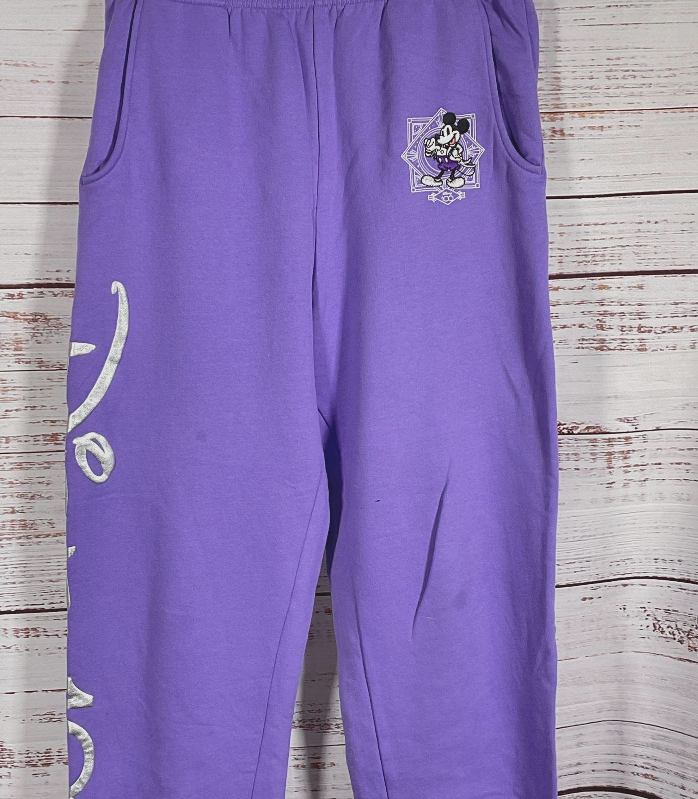 Disney Parks Mickey Mouse 100th Anniversary Jogger Sweatpants Purple M