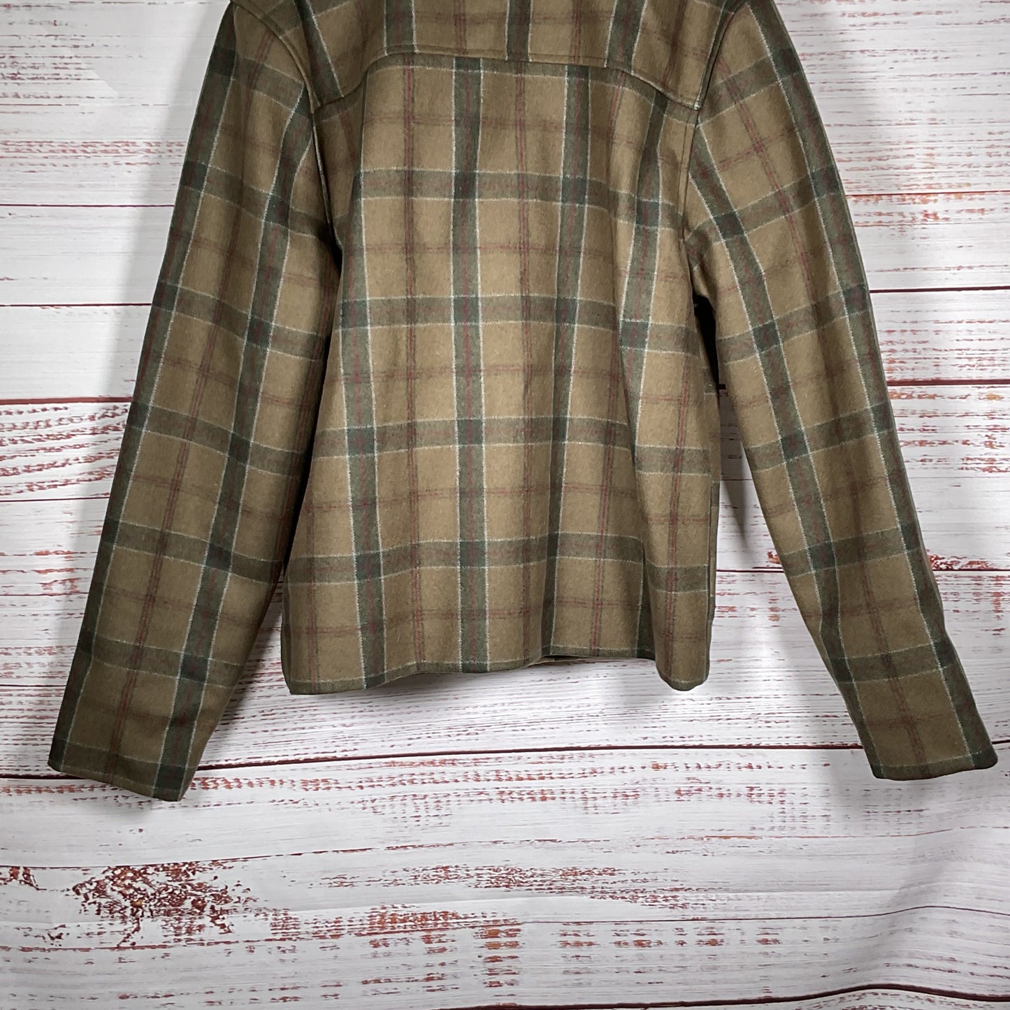 STORMY KROMER Men's Green Wool Blend Plaid Jacket-SZ M