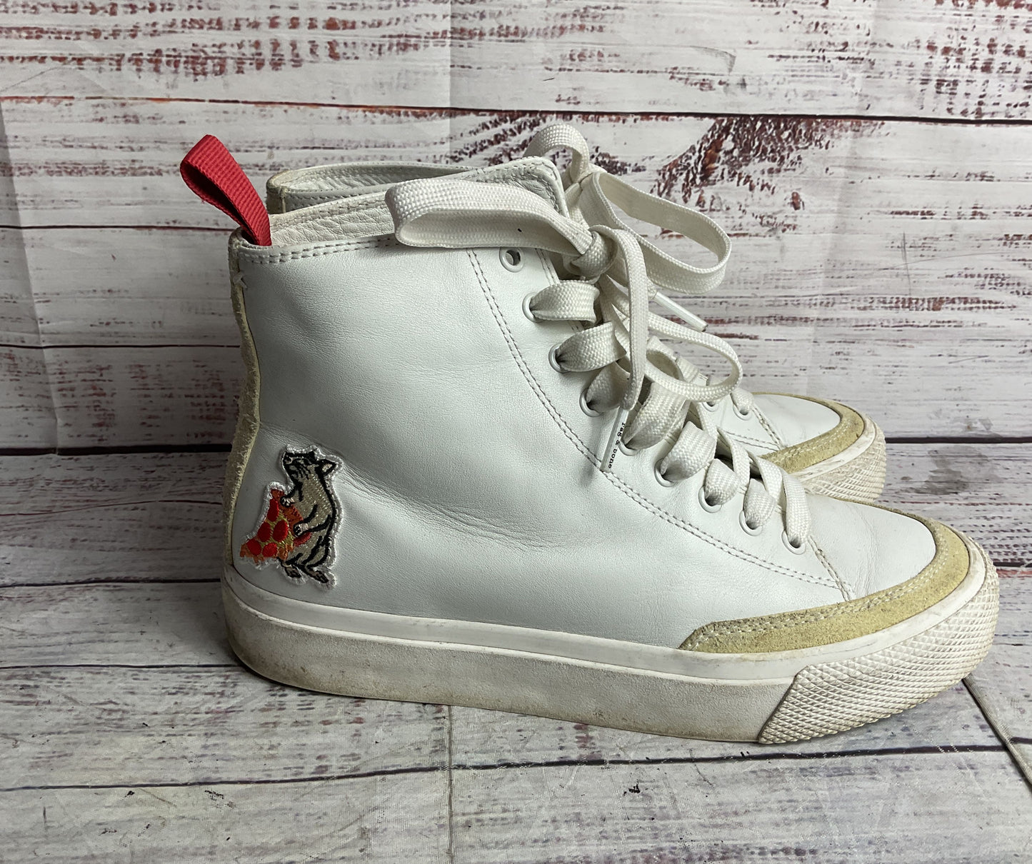 Rag & Bone Pizza Rat High-Top Sneakers White 37.5