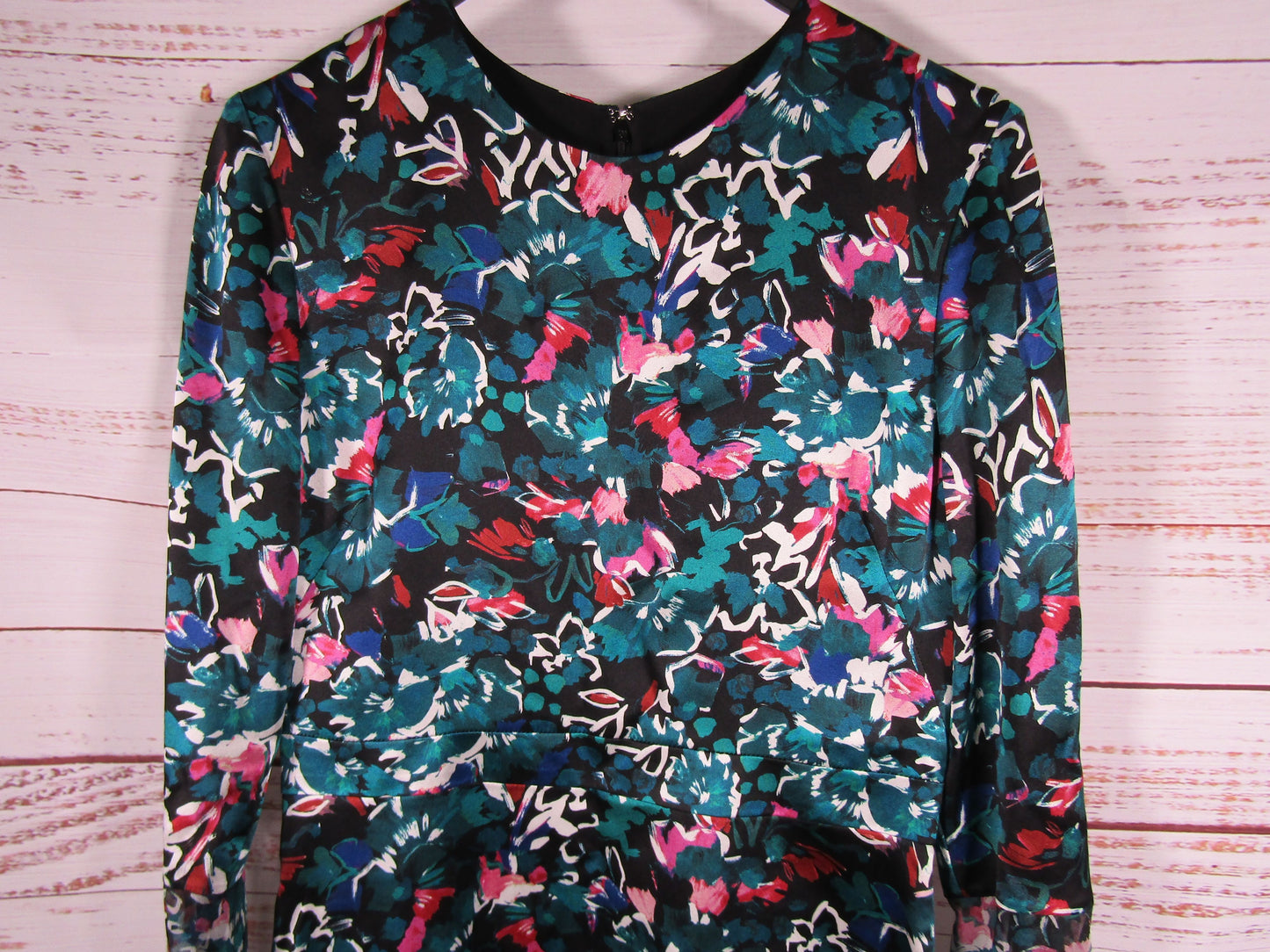 Prabal Gurung Women's Multi-Color Floral Long Sleeve Dress Silk Size 6