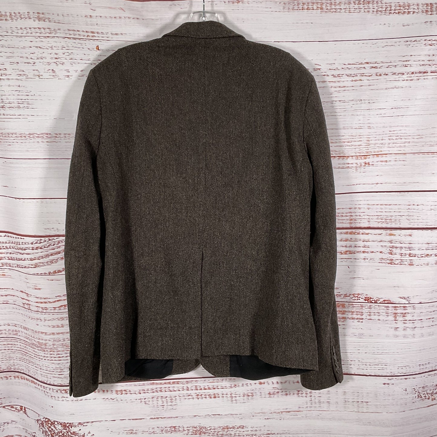 ALL SAINTS Men's Brown Herringbone Blazer Jacket- SEE MEASUREMENTS