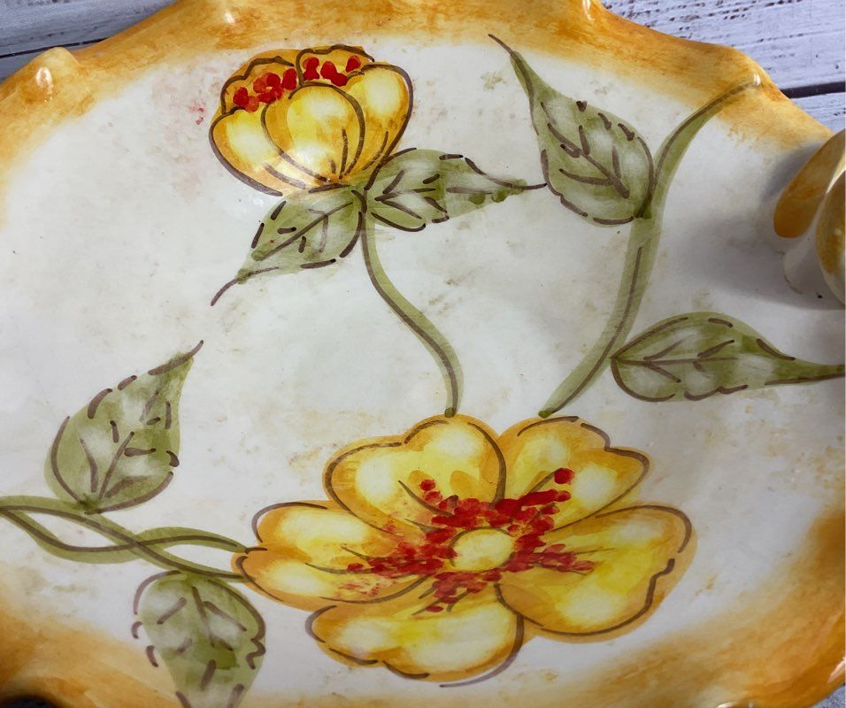 Made in Italy Majolica-Style Decorative 10" Serving Bowl Multicolor
