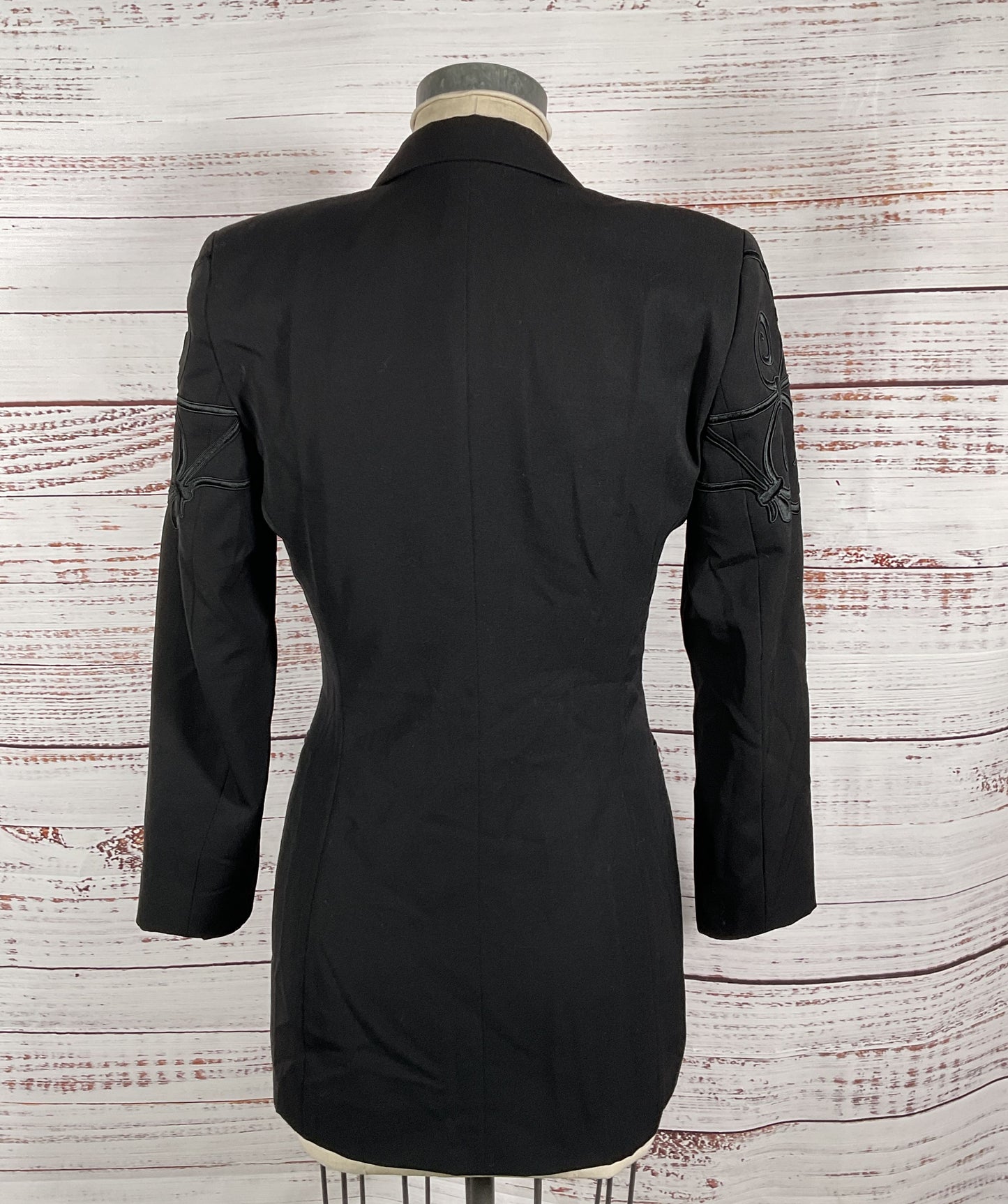Escada Margaretha Ley Vintage Wool Blazer Black 36