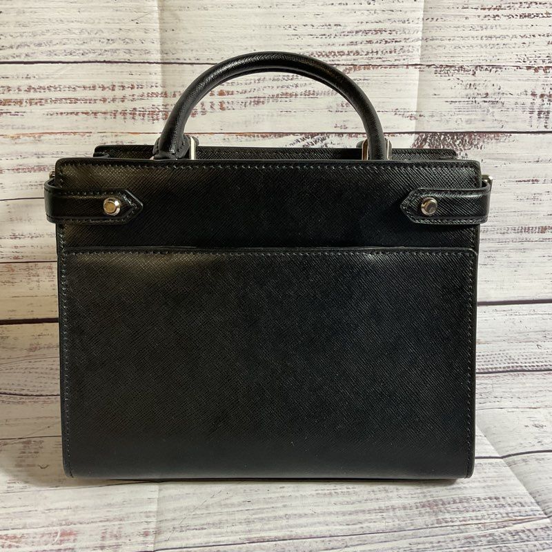 KATE SPADE Staci Black Leather Small Satchel Handbag (MISSING STRAP)