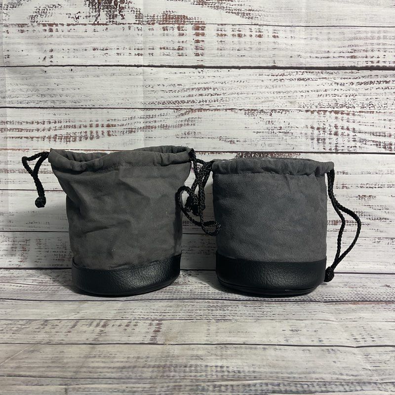 Lot of 2 Canon Gray 1216 Drawstring Lens Pouches